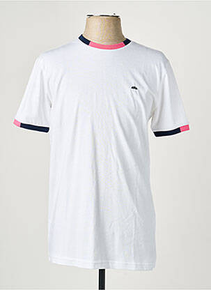 T-shirt broderie manches courtes blanc CAMBERABERO homme