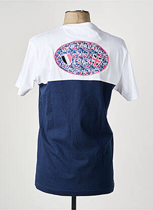 T-shirt broderie manches courtes bleu CAMBERABERO homme
