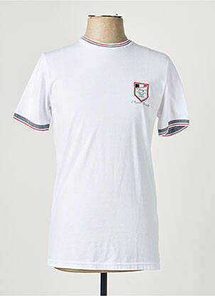 T-shirt broderie manches courtes blanc CAMBERABERO homme