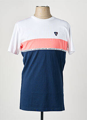 T-shirt broderie manches courtes blanc CAMBERABERO homme