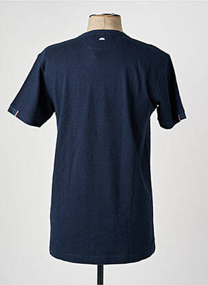 T-shirt broderie manches courtes bleu CAMBERABERO homme