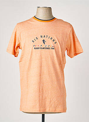 T-shirt broderie manches courtes orange CAMBERABERO homme