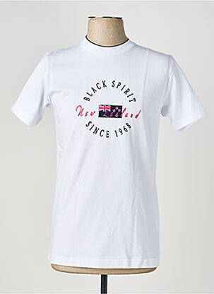 T-shirt broderie manches courtes blanc CAMBERABERO homme