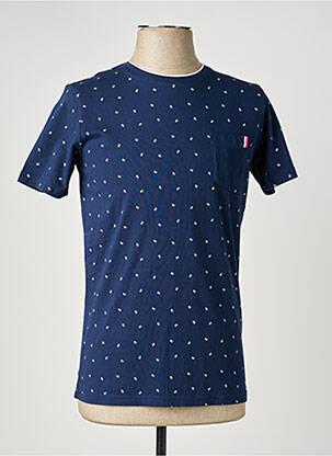 T-shirt stretch manches courtes bleu CAMBERABERO homme