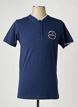 T-shirt stretch manches courtes bleu CAMBERABERO homme