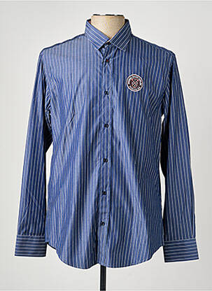 Chemise manches longues imprimé rayures bleu CAMBERABERO homme