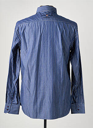 Chemise manches longues imprimé rayures bleu CAMBERABERO homme