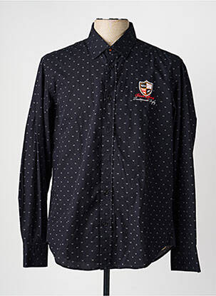 Chemise manches longues imprimé fantaisie noir CAMBERABERO homme