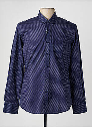 Chemise manches longues imprimé fantaisie bleu CAMBERABERO homme