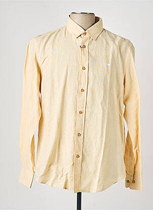 Chemise manches longues poignets boutonnés jaune CAMBERABERO homme