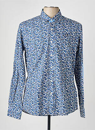 Chemise manches longues poignets boutonnés bleu CAMBERABERO homme