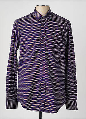 Chemise manches longues imprimé fantaisie bleu CAMBERABERO homme