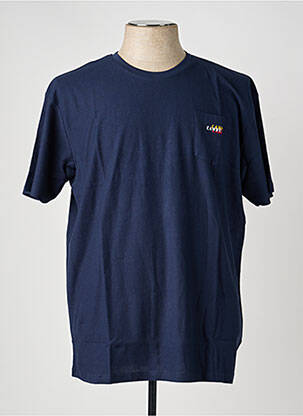 T-shirt broderie manches courtes bleu CAMBERABERO homme