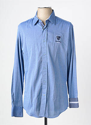 Chemise manches longues coupe droite bleu CAMBERABERO homme