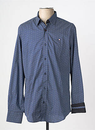 Chemise manches longues imprimé fantaisie bleu CAMBERABERO homme