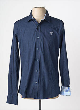 Chemise manches longues coupe cintrée bleu CAMBERABERO homme