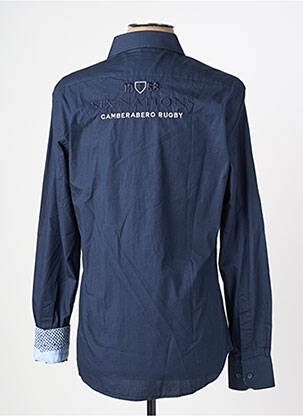 Chemise manches longues coupe cintrée bleu CAMBERABERO homme