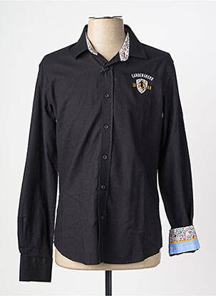 Chemise manches longues coupe droite noir CAMBERABERO homme