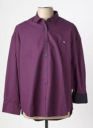 Chemise manches longues coupe droite violet CAMBERABERO homme
