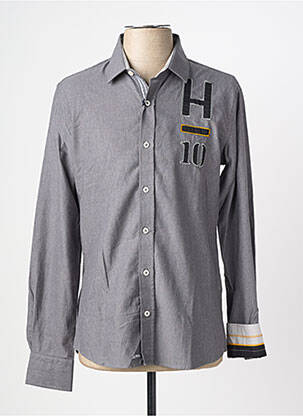 Chemise manches longues coupe cintrée gris CAMBERABERO homme