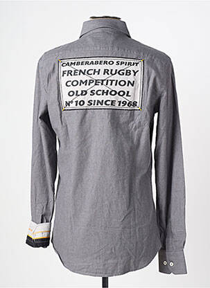 Chemise manches longues coupe cintrée gris CAMBERABERO homme