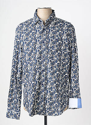 Chemise manches longues coupe droite bleu CAMBERABERO homme