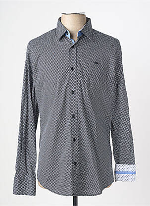 Chemise manches longues imprimé fantaisie bleu CAMBERABERO homme