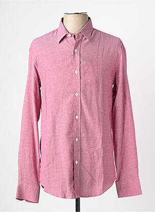 Chemise manches longues coupe cintrée rouge CAMBERABERO homme