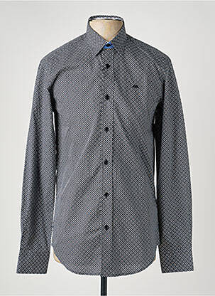 Chemise manches longues imprimé fantaisie noir CAMBERABERO homme