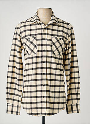 Chemise manches longues poignets boutonnés beige CAMBERABERO homme
