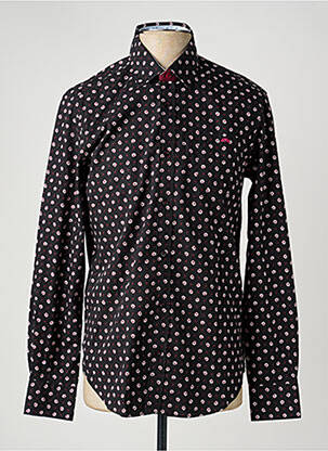 Chemise manches longues poignets boutonnés noir CAMBERABERO homme