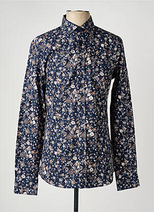 Chemise manches longues poignets boutonnés bleu CAMBERABERO homme