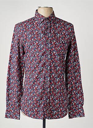 Chemise manches longues poignets boutonnés bleu CAMBERABERO homme