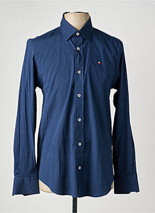 Chemise manches longues poignets boutonnés bleu CAMBERABERO homme