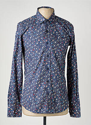 Chemise manches longues poignets boutonnés bleu CAMBERABERO homme