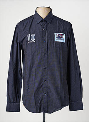 Chemise manches longues coupe cintrée bleu CAMBERABERO homme