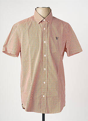 Chemise manches courtes imprimé fantaisie orange CAMBERABERO homme