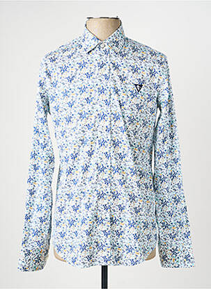 Chemise manches longues coupe cintrée bleu CAMBERABERO homme