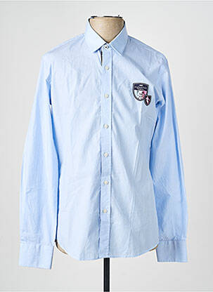 Chemise manches longues imprimé rayures bleu CAMBERABERO homme