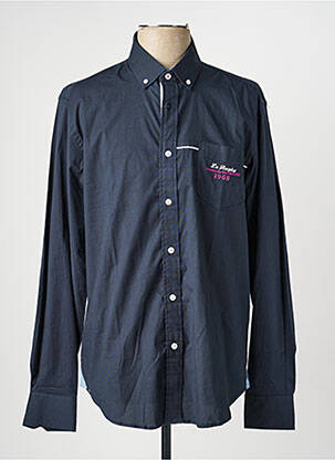 Chemise manches longues coupe cintrée bleu CAMBERABERO homme