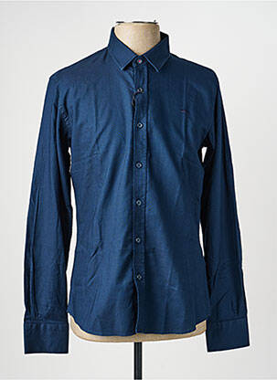 Chemise manches longues coupe cintrée bleu CAMBERABERO homme