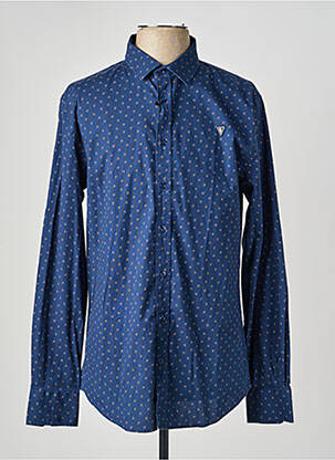 Chemise manches longues coupe cintrée bleu CAMBERABERO homme