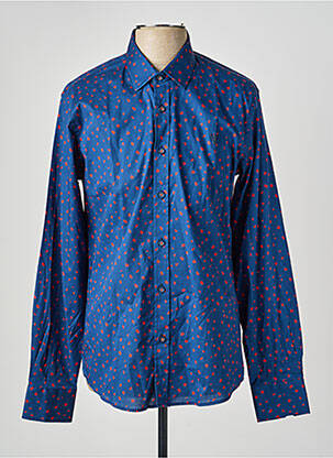 Chemise manches longues coupe cintrée bleu CAMBERABERO homme