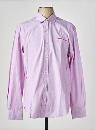 Chemise manches longues coupe cintrée violet CAMBERABERO homme