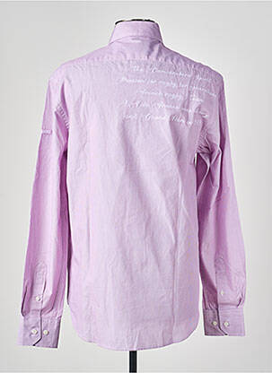Chemise manches longues coupe cintrée violet CAMBERABERO homme