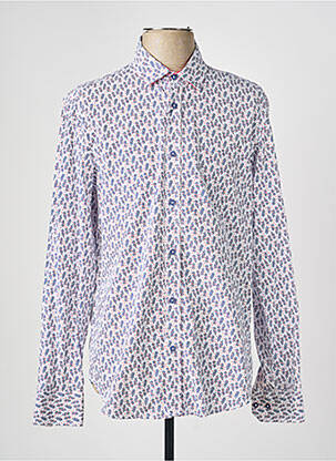Chemise manches longues imprimé fantaisie bleu CAMBERABERO homme