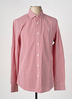 Chemise manches longues imprimé fantaisie rouge CAMBERABERO homme