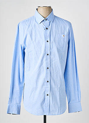 Chemise manches longues coupe cintrée bleu CAMBERABERO homme