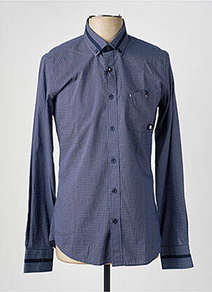 Chemise manches longues imprimé fantaisie bleu CAMBERABERO homme