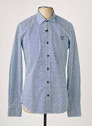 Chemise manches longues imprimé fantaisie bleu CAMBERABERO homme
